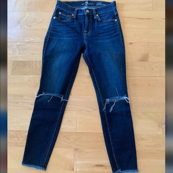 7 For All Mankind Skinny Cropped Jeans - Picture 1 of 3